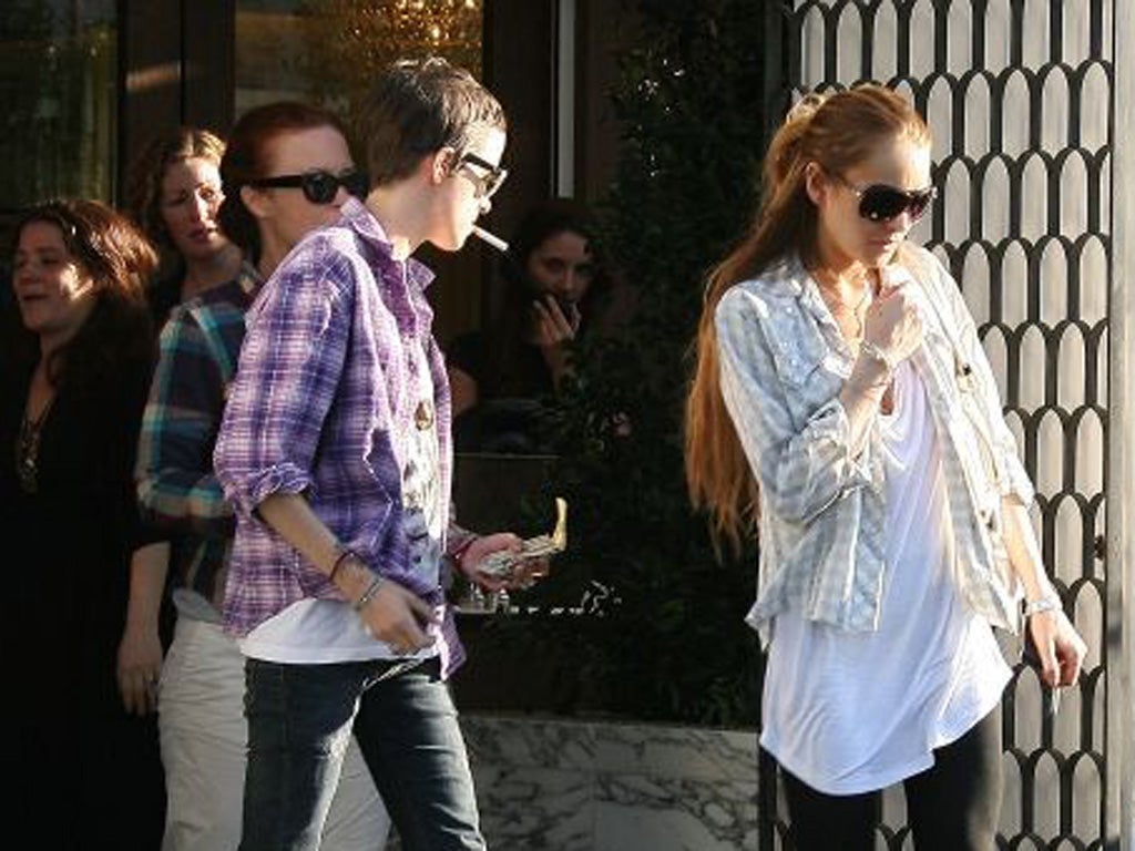 Celebrity couple: Samantha Ronson, left, and Lindsay Lohan in 2009