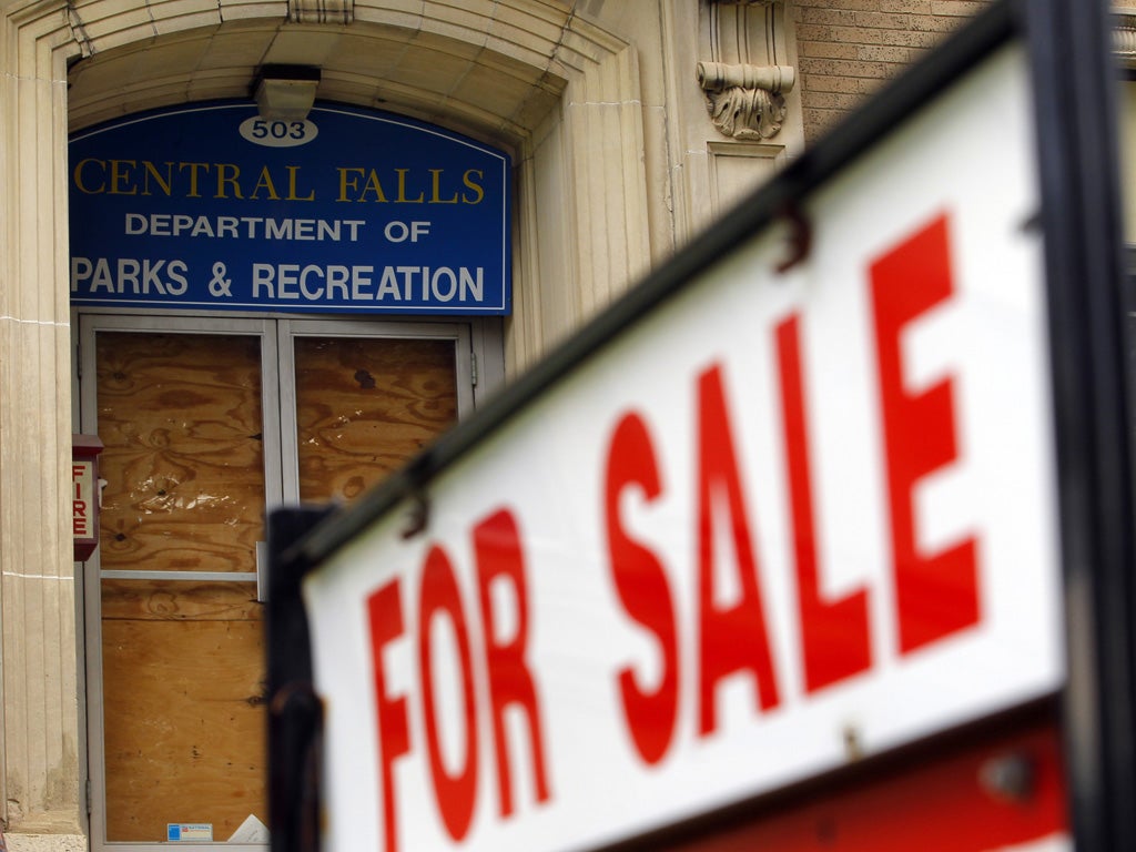 Central Falls, Rhode Island: Went broke last year due to its massive pension bill for the baby boomers among its 18,000 citizens