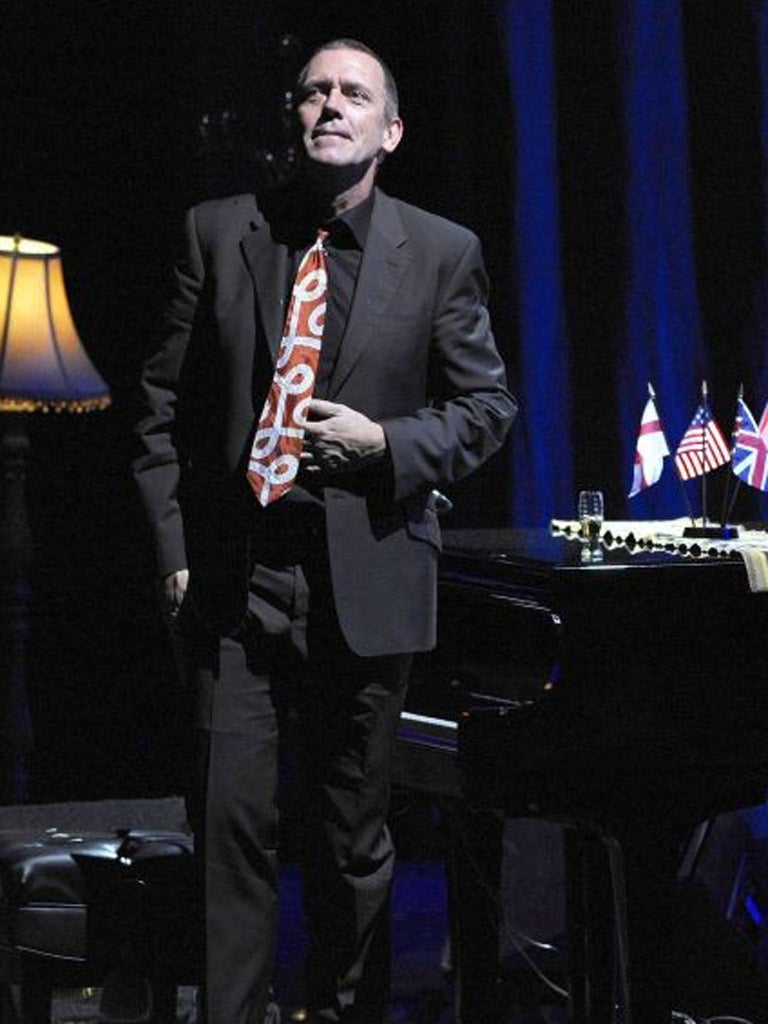 Hugh Laurie - comedian, actor, now musician - on stage