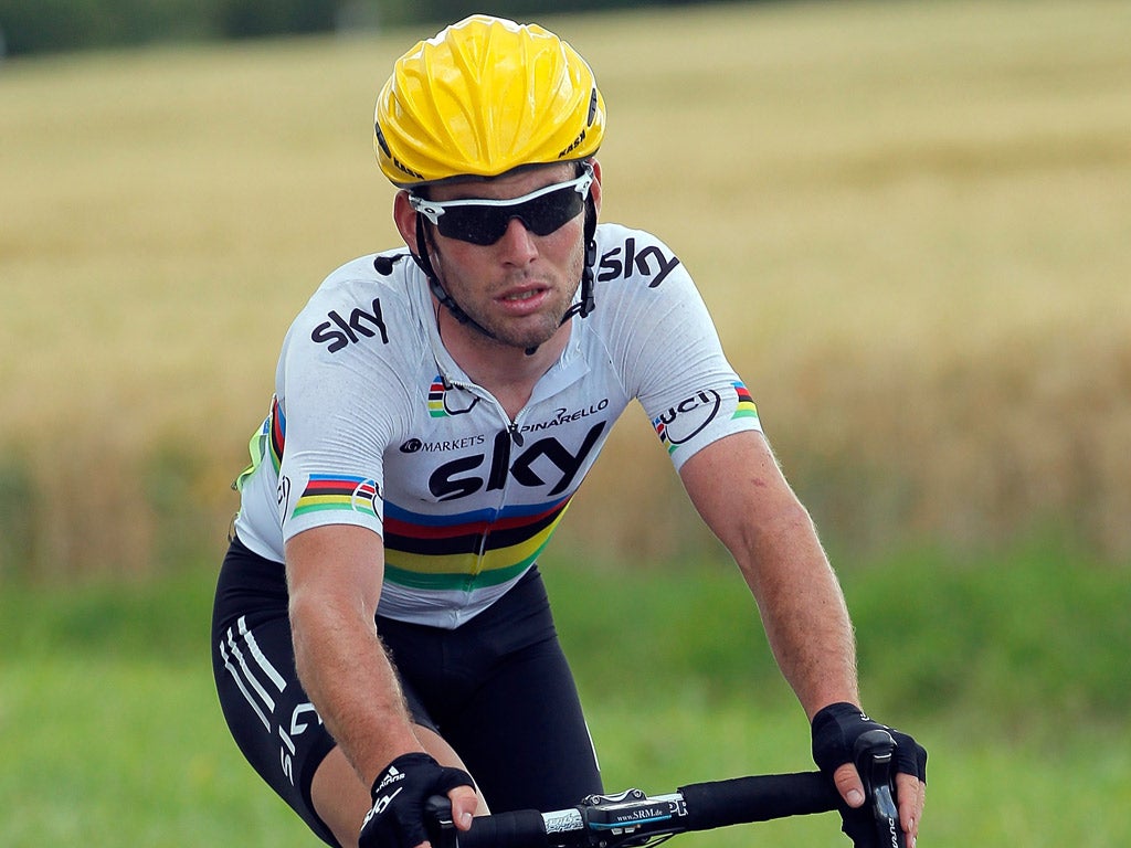Cavendish: The 27- year-old has had – at best – just one or two Sky teammates to help him through the pack, barring one stage where they guided him as far as the final kilometre