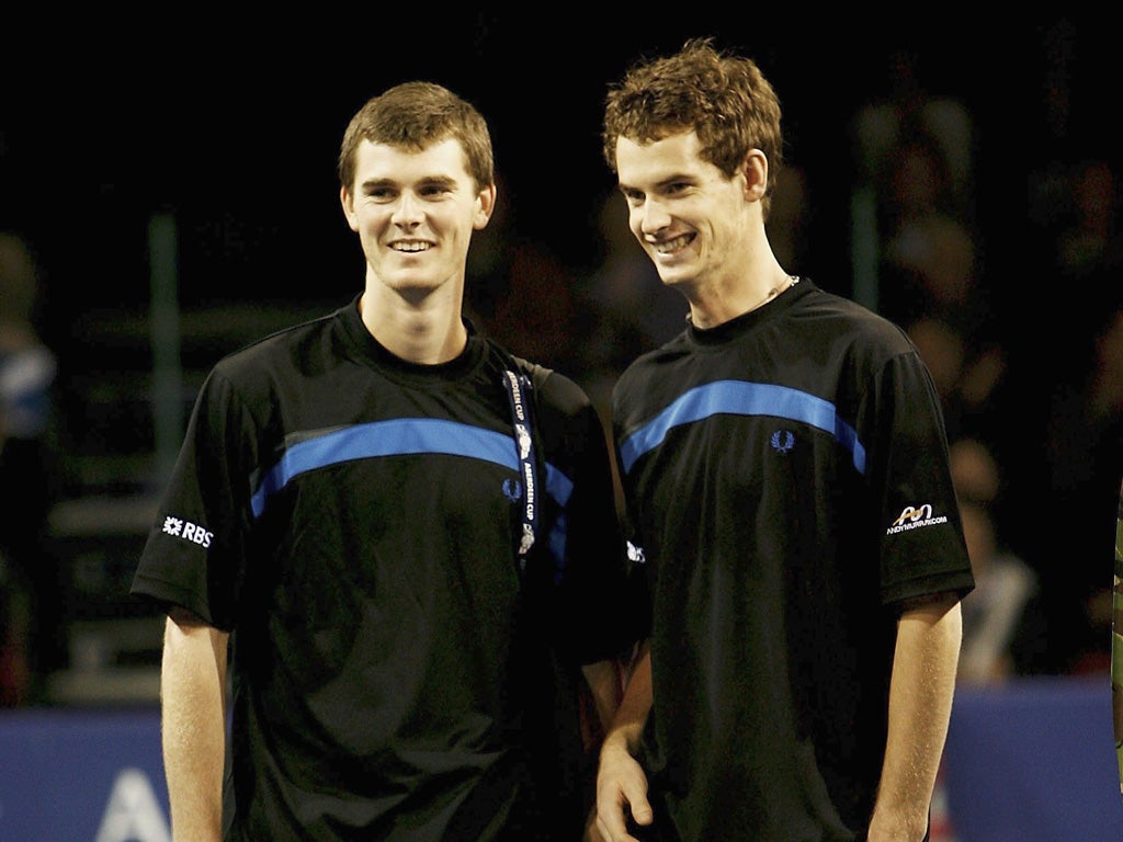 Jamie Murray (left) will partner Andy in the Olympic doubles