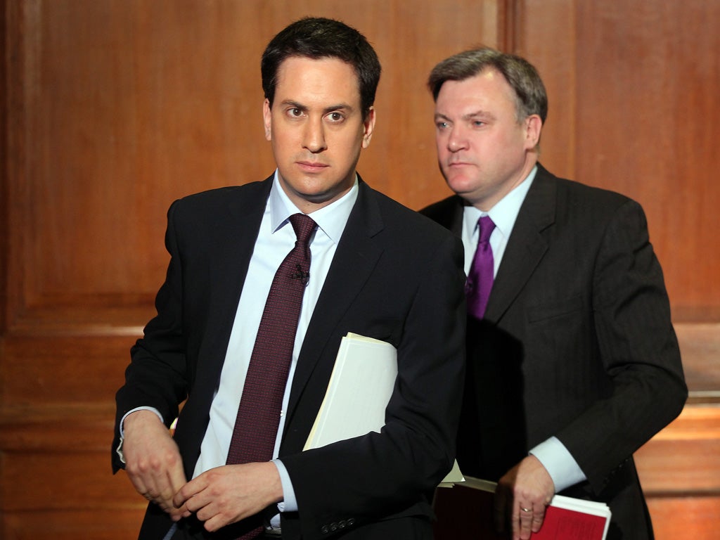 Ed Miliband and Ed Balls have been criticised by Labour's two biggest union paymasters