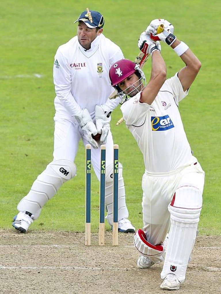Mark Boucher suffered a 'significant injury' to his left eye during the tour match against Somerset