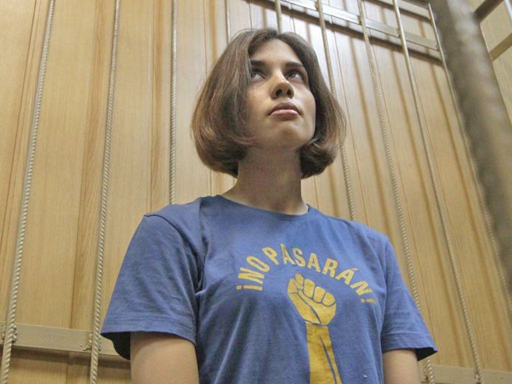 Three young women have been denied bail after they went on hunger strike during their trial for protesting against President Vladimir Putin