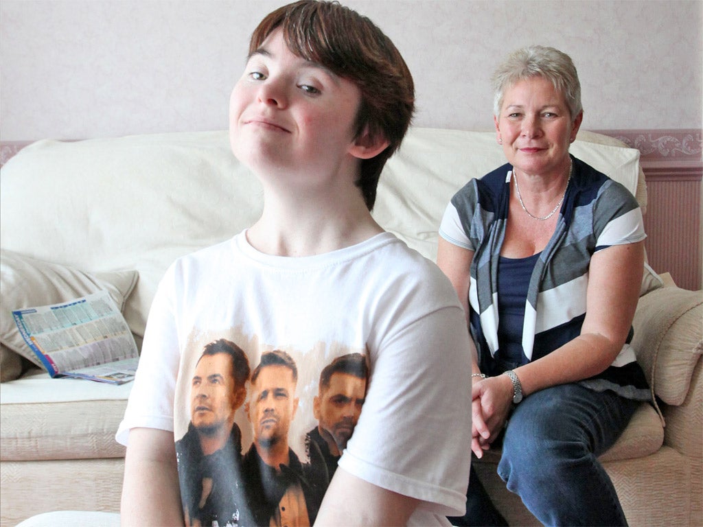 Vicky Whiter, 24, has Down’s Syndrome and lives with her parents. Until last year Vicky attended a day centre three days a week. She was reassessed last November and her care package was cut from 15 hours a week to none