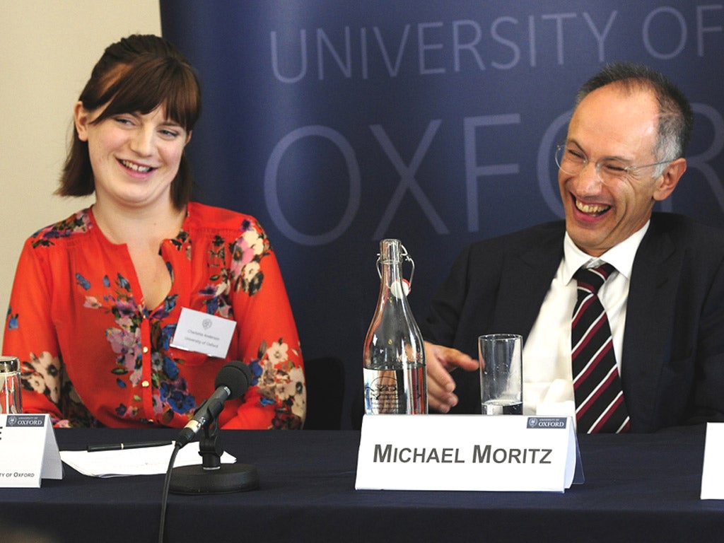 Michael Moritz announces his £75m gift at Oxford University