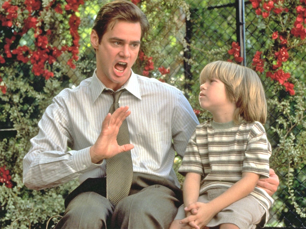 Jim Carrey in the film 'Liar, Liar': researchers believe excessive hand gestures give liars away