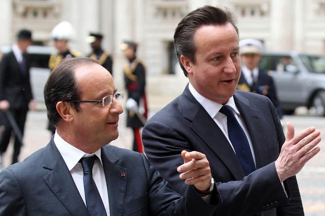 Which way now? François Hollande and David Cameron this week