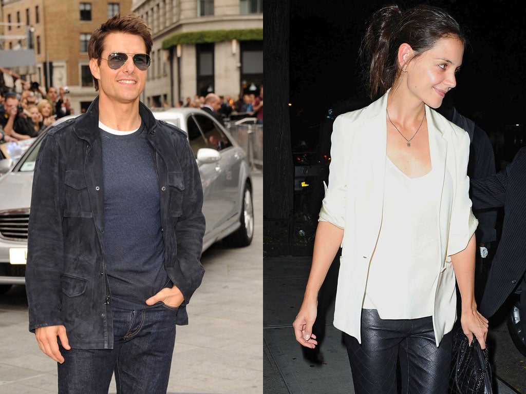 The report portrayed Tom Cruise as 'a monster'; Katie Holmes is divorcing the actor after five years