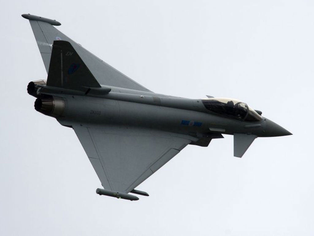 RAF Typhoon fast jets will be among the military aircraft patrolling the restricted zone