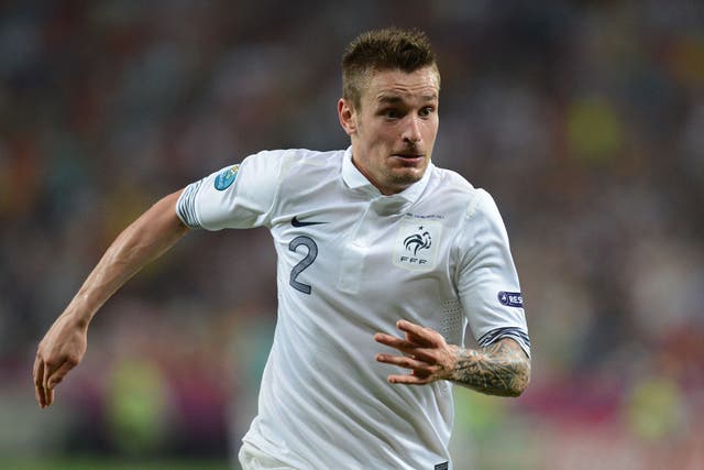 Mathieu Debuchy in action for France