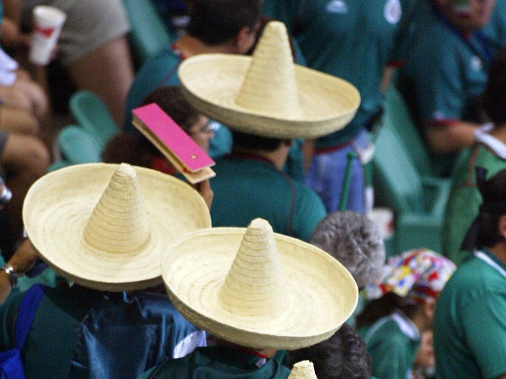 The sombrero is on the list of the Olympic committee's prohibited items