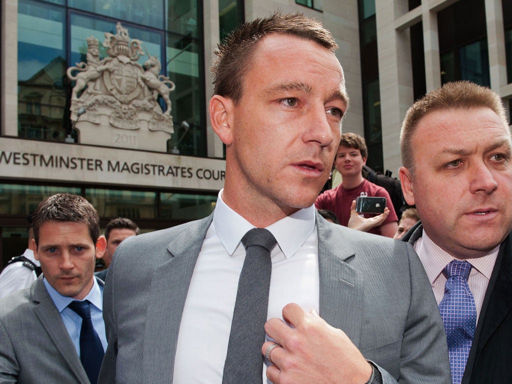 John Terry was cleared in court of racially abusing QPR defender Ferdinand