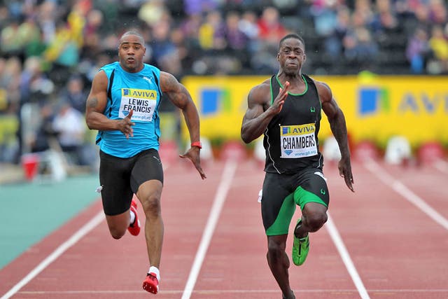 Both Mark Lewis-Francis and Dwain Chambers failed to reach the 100m final last night