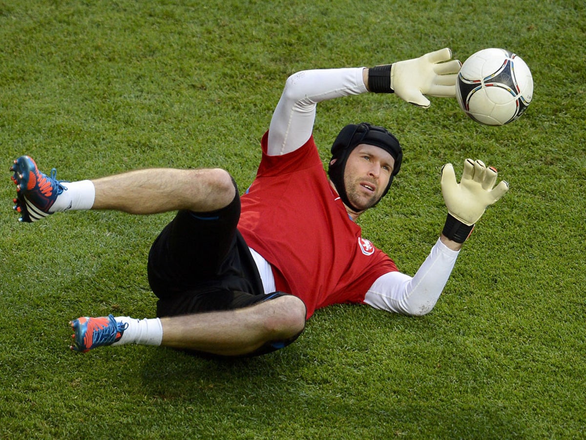 Petr Cech is having time of his life as a hockey keeper: It's