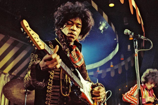 Guitar man: Hendrix playing at central London's Marquee Club back in 1967