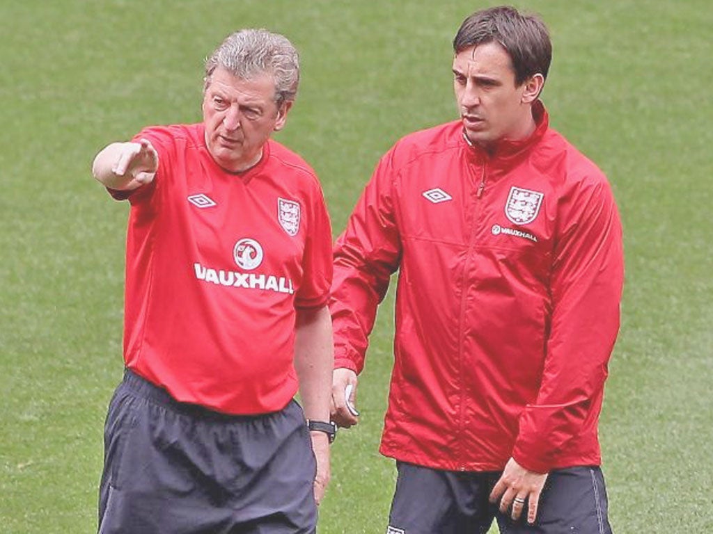 Gary Neville says England must build on Roy Hodgson’s work at
the Euros