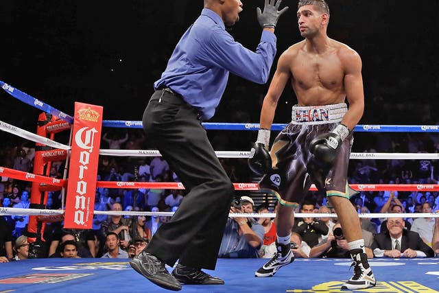 Khan?suffered a devastating second successive defeat in Las Vegas this weekend