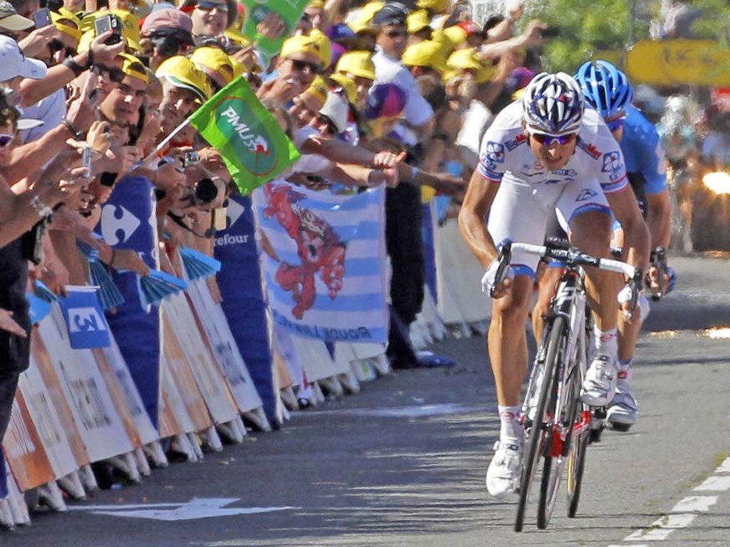 Pierrick Fedrigo claimed France's fourth win of the Tour de France on stage 15 to Pau today