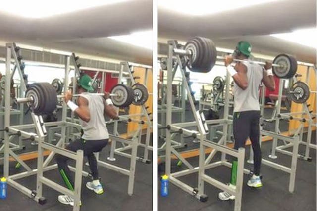 Phillips Idowu yesterday posted this video of himself in a gym session