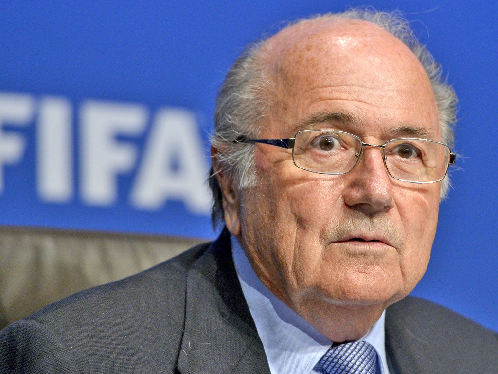 Blatter faced heavy criticism for his "unfortunate words" last year
