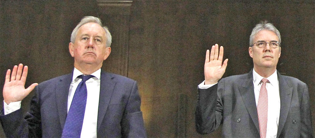 David Bagley, who quit as head of compliance yesterday, and Paul Thurston, head of HSBC Retail