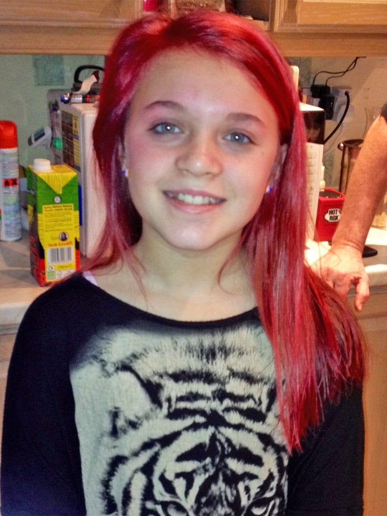 Hair to dye for: Rebecca Armstrong's little sister, Lucy