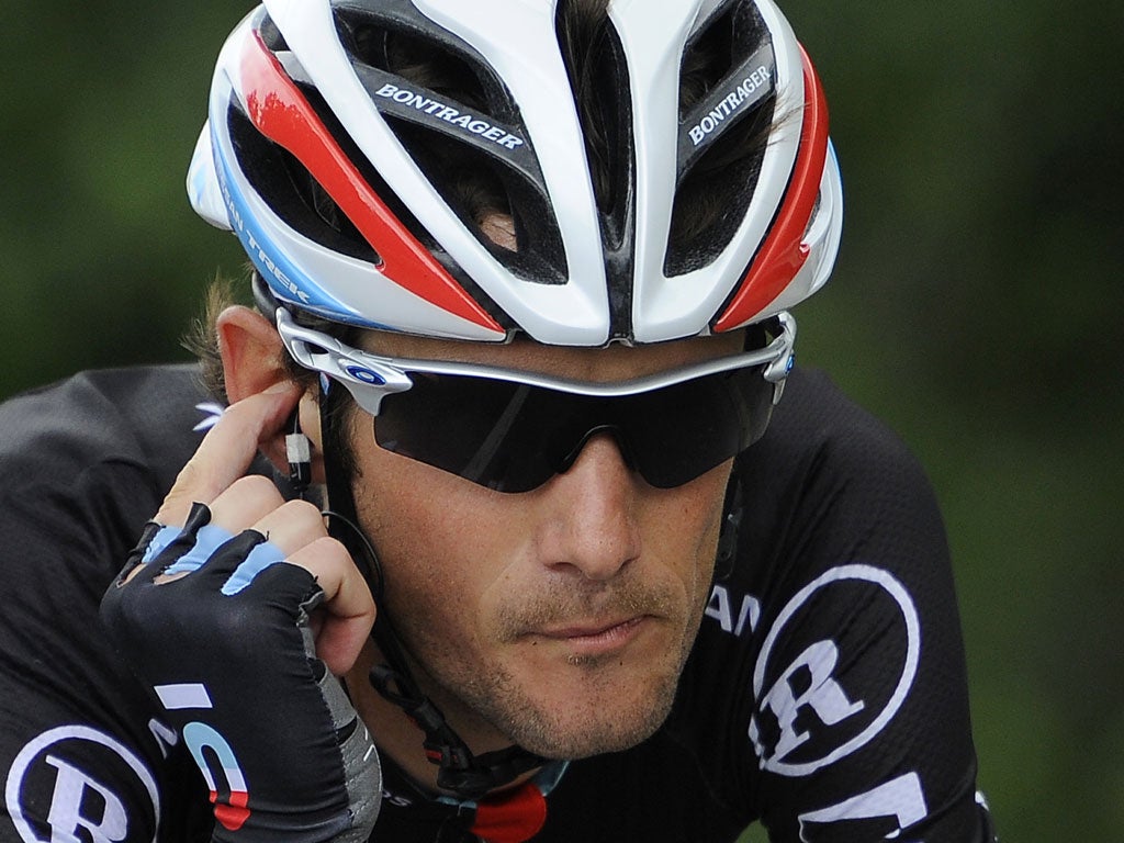Frank Schleck pictured on the 2012 Tour