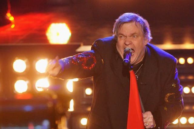 The real thing: Meat Loaf performs in Germany last December