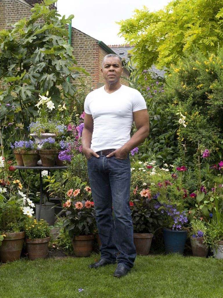 Wayne Amiel in the Clapham garden he has been lovingly tending for five years