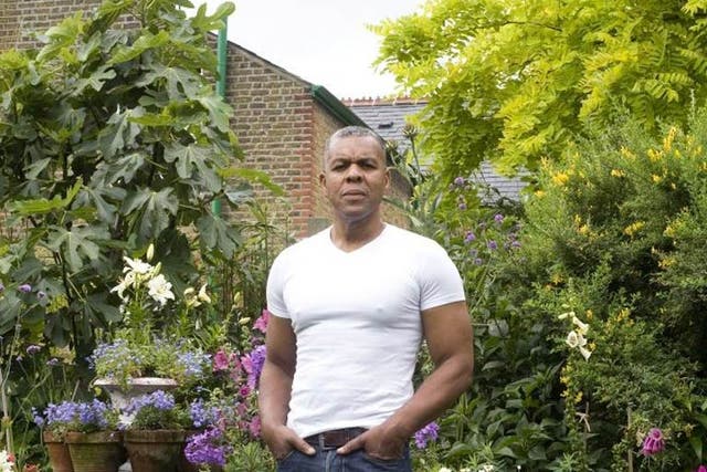Wayne Amiel in the Clapham garden he has been lovingly tending for five years