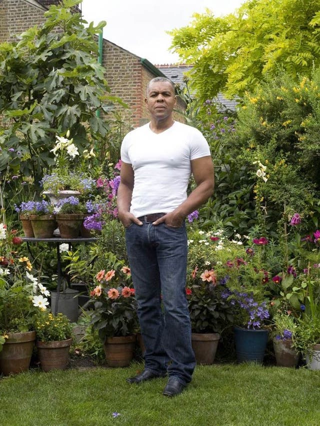 Wayne Amiel in the Clapham garden he has been lovingly tending for five years