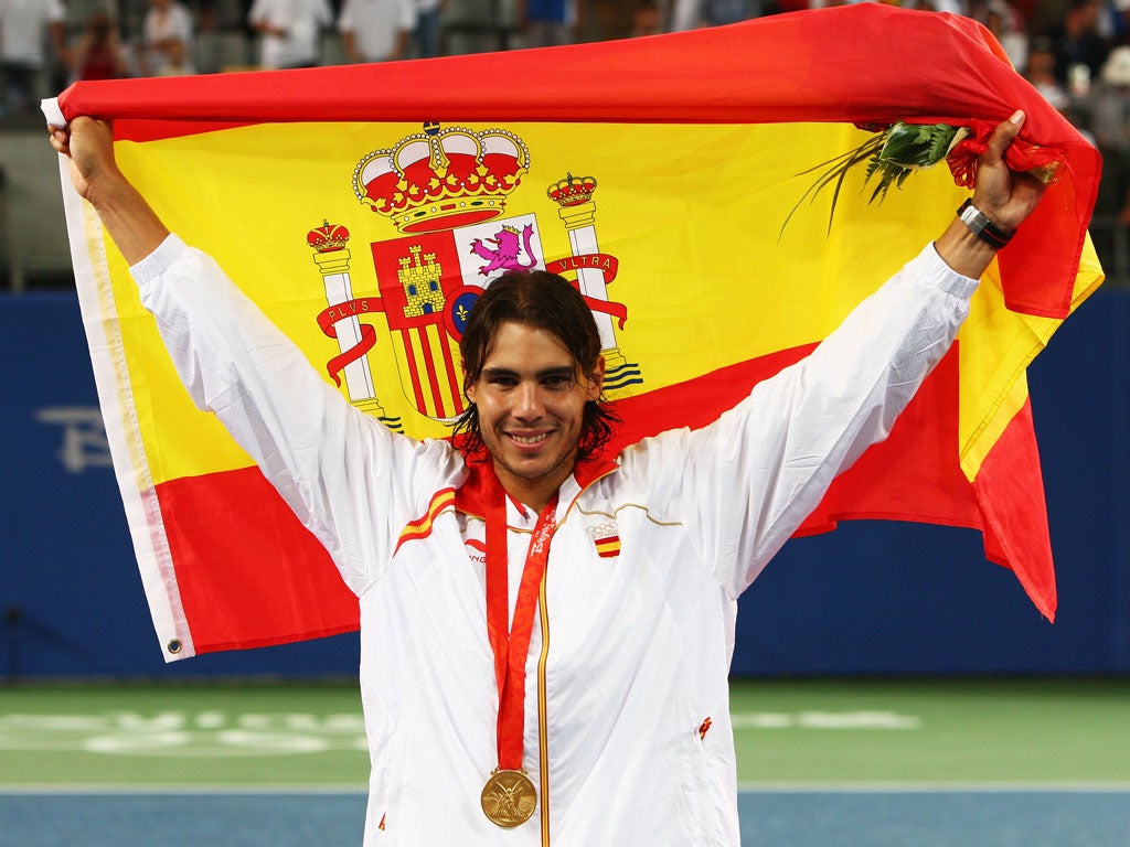 Rafael Nadal won gold for Spain at the Beijing Olympics four-years ago