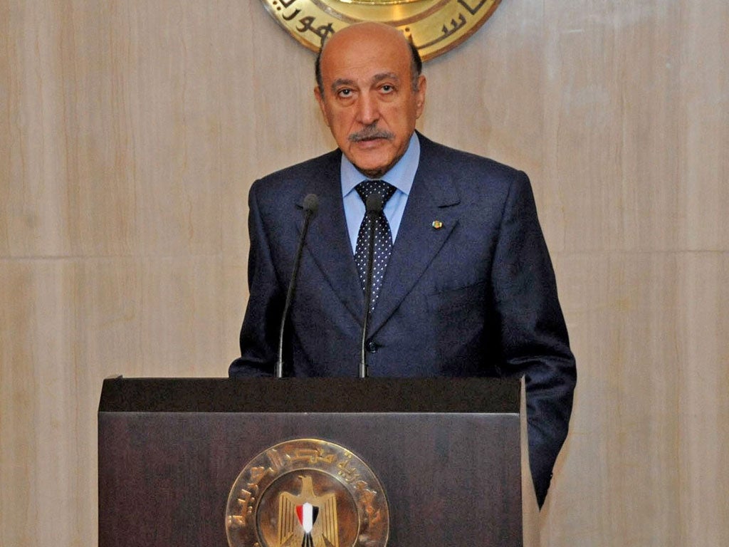 Suleiman in February 2011 during his brief stint as vice-president