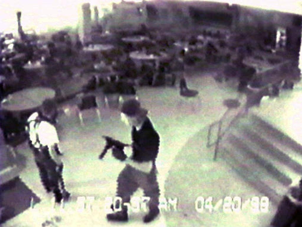 Leeds Crown Court heard the pair 'hero-worshipped' Columbine attackers Eric Harris and Dylan Klebold [pictured]