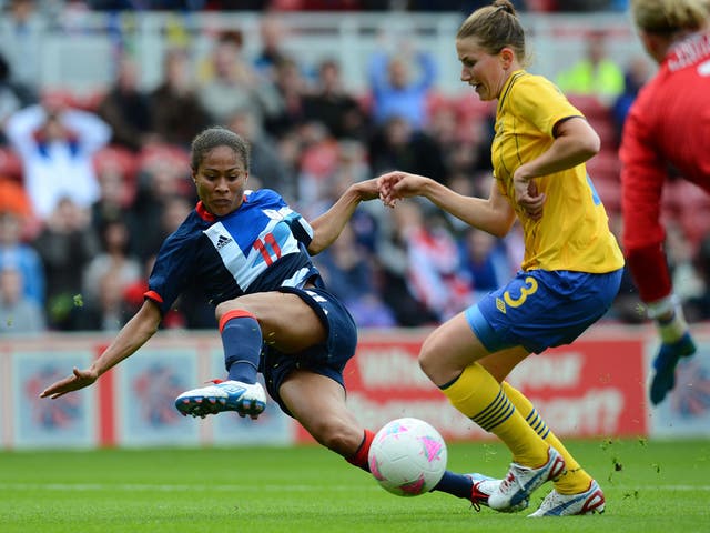Rachel Yankey in action against Sweden