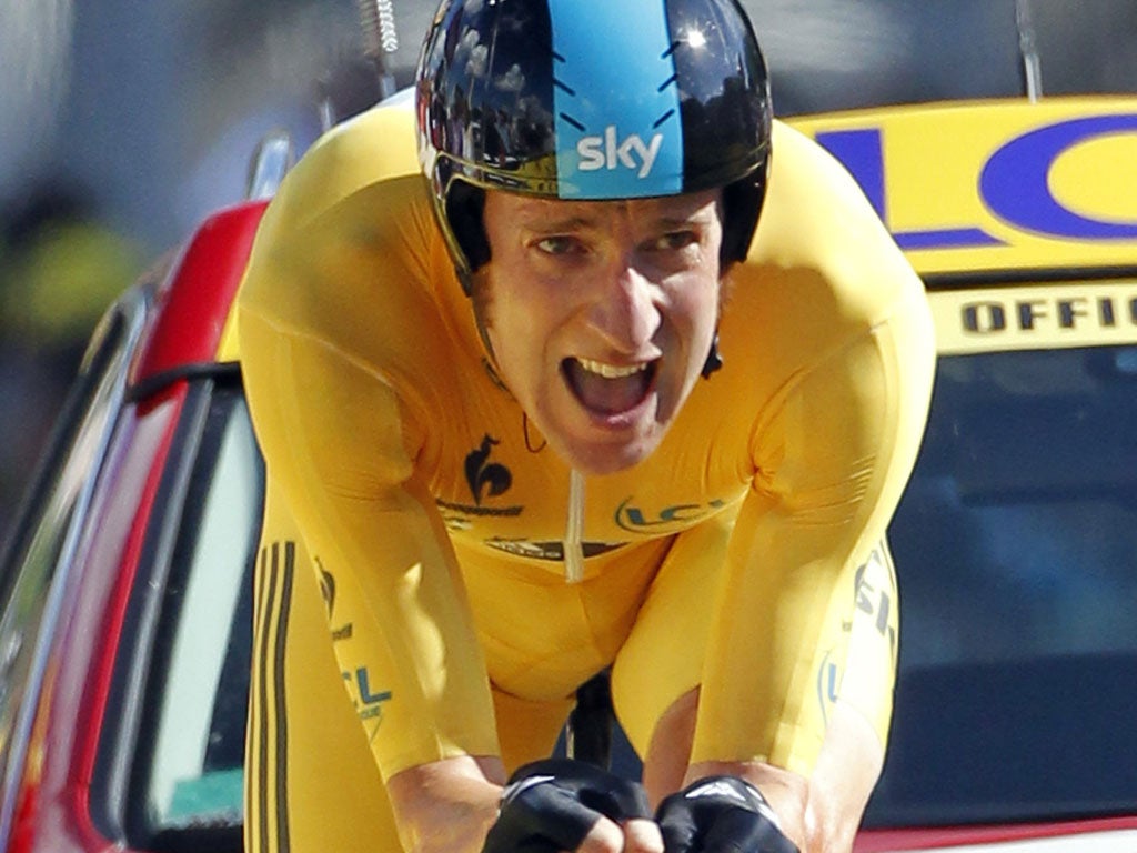 Bradley Wiggins on the road