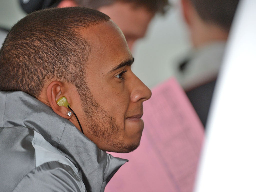 It was a positive day at the office for Lewis Hamilton