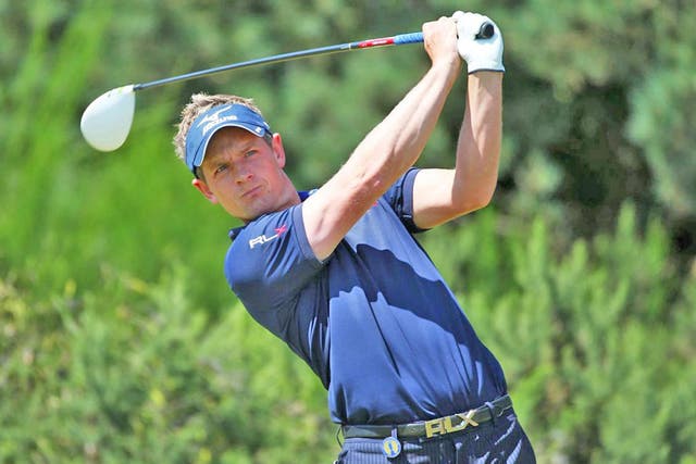 Luke Donald on his way to a final round score of 69