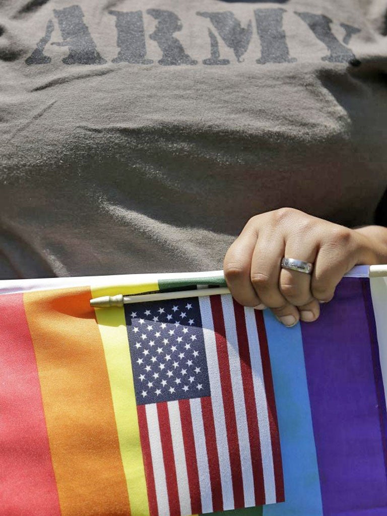 For the first time US service members have participated at the San Diego’s gay pride parade