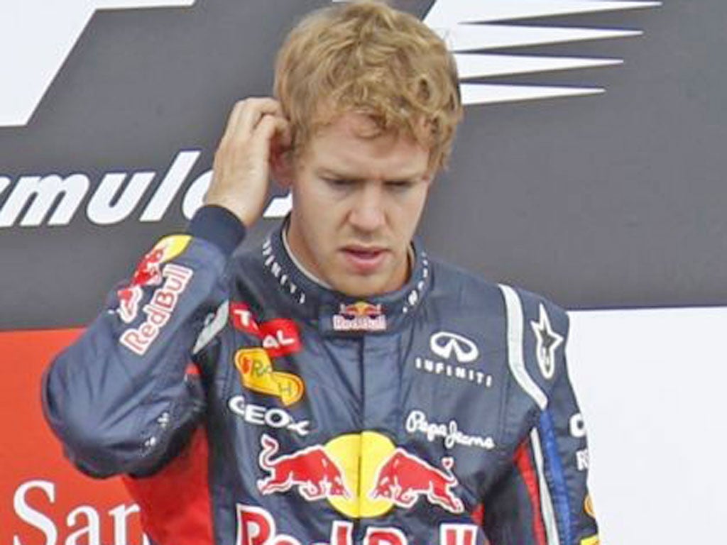 Sebastian Vettel: Red Bull driver was penalised for an illegal pass on Jenson Button