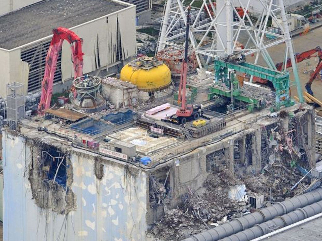 Reactor No 4 at the Fukushima plant after the 2011 tsunami