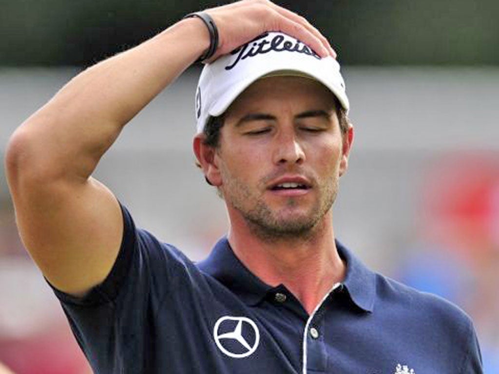 Adam Scott admitted he had ‘let a really great chance slip’