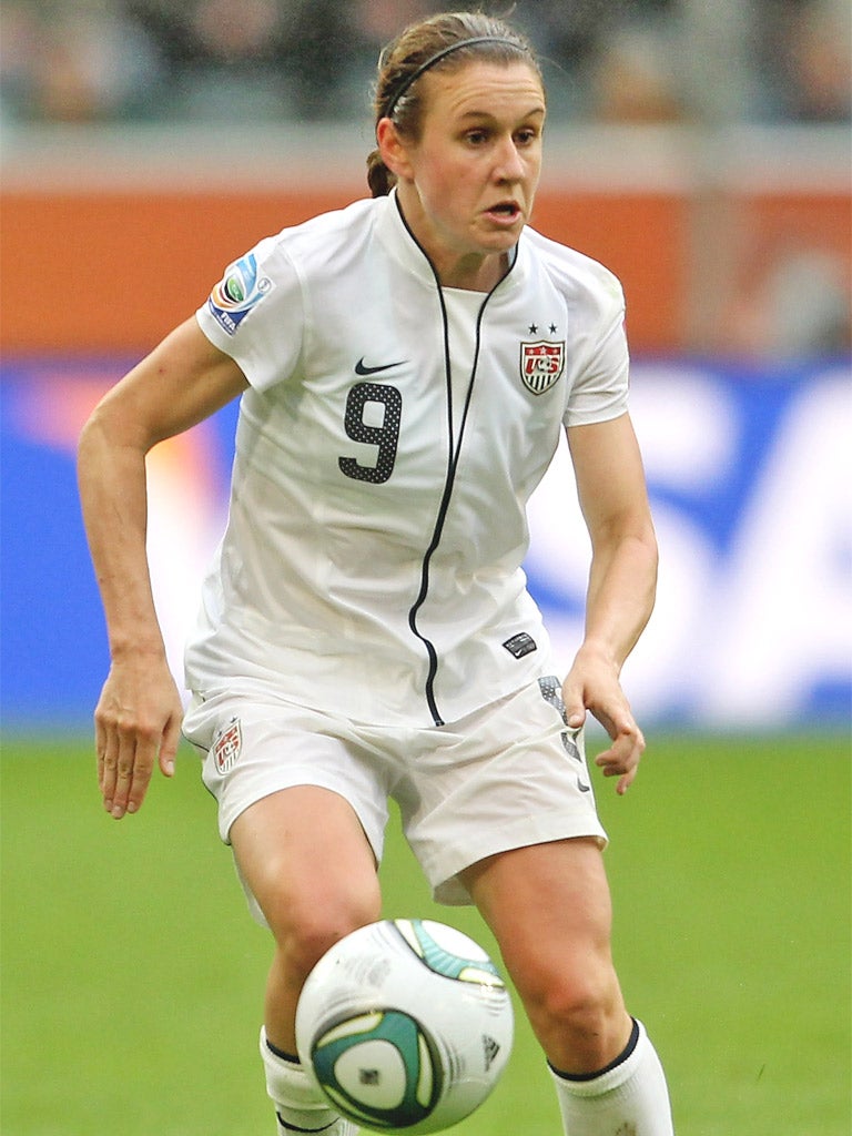 Heather O'Reilly in action at the 2011 World Cup