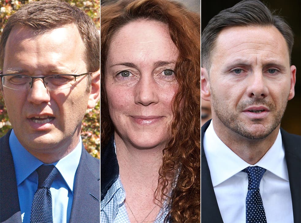 Andy Coulson, Rebekah Brooks and Glenn Mulcaire