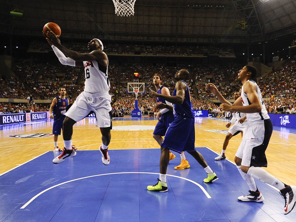 LeBron James in action for Team USA