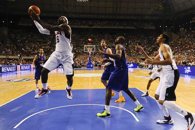LeBron James in action for Team USA