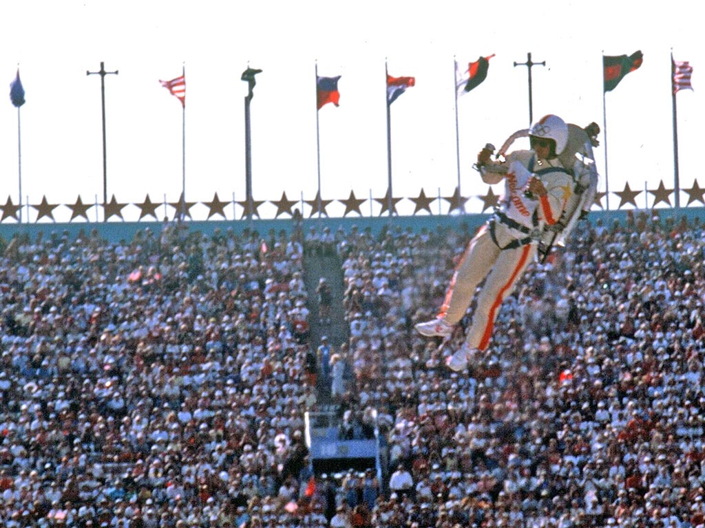 The jet set: the opening ceremony of the Los Angeles Games in 1984