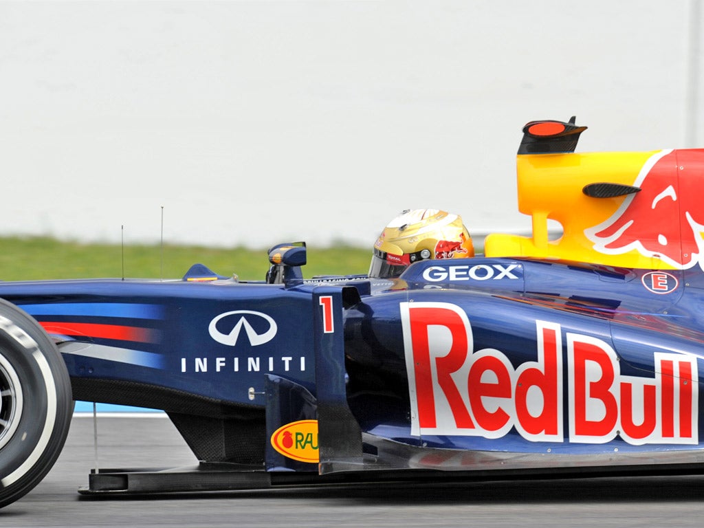 Sebastian Vettel's Red Bull during last weekend's German Grand Prix