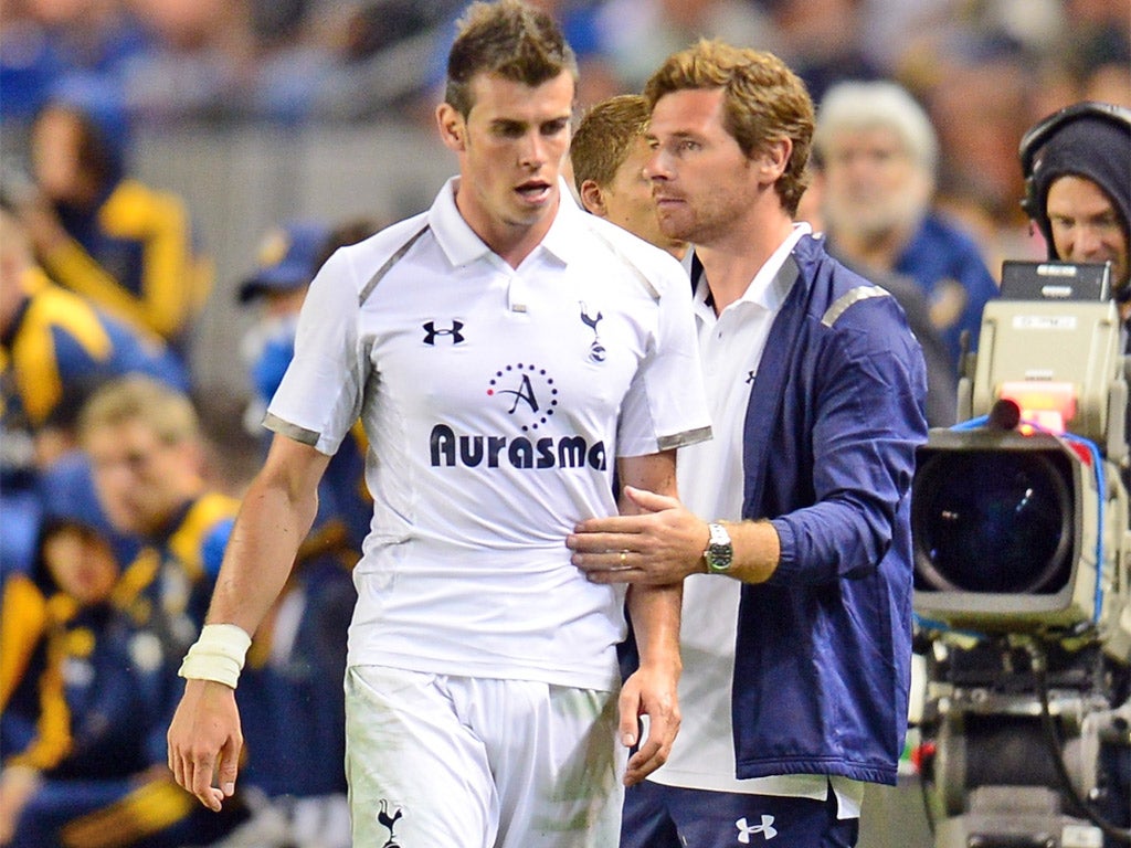 Gareth Bale was replaced in the second half against LA Galaxy